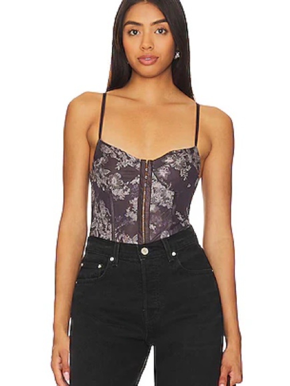 FREE PEOPLE X Intimately FP Night Rhythm Bodysuit size L in the color Chocolate